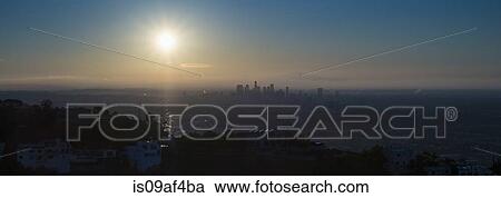 Sunset, Downtown Los Angeles, USA View Large Photo Image Stock Image - Sunset, Downtown Los Angeles, USA. Fotosearch