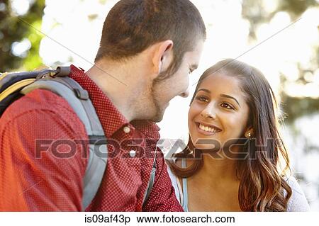 Young couple face-to-face View Large Photo Image Stock Photography - Young couple face-to-face. Fotosearch