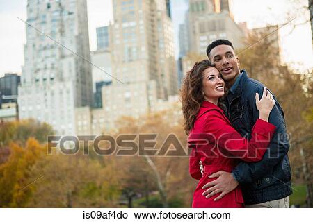 Picture - Young tourist couple in Central Park, New York City, USA. Fotosearch