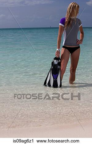 Young girl in the surf. View Large Photo Image Stock Image - Young girl in the surf.. Fotosearch