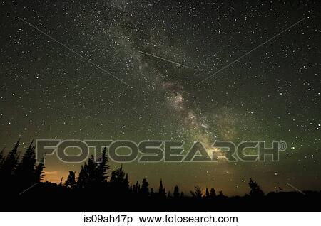Milky way and shooting star, Osoyoos, British Columbia, Canada View Large Photo Image Stock Photography - Milky way and shooting star, Osoyoos, British Columbia, Canada. Fotosearch