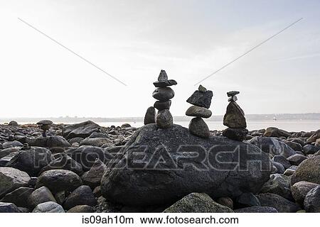 Rock sculpture at seaside, Vancouver, British Columbia, Canada View Large Photo Image Picture - Rock sculpture at seaside, Vancouver, British Columbia, Canada. Fotosearch