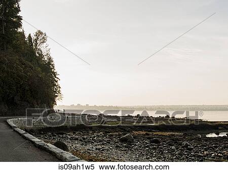 Solitary runner on waterfront road, Vancouver, Canada View Large Photo Image Stock Photography - Solitary runner on waterfront road, Vancouver, Canada. Fotosearch