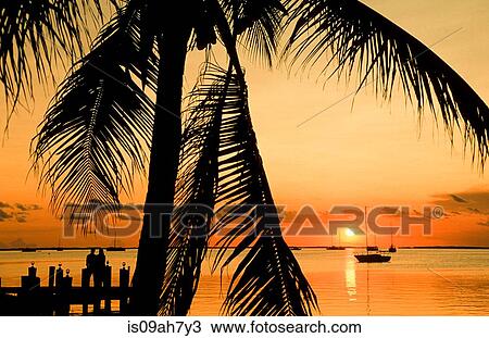 Stock Image - Sunset, Bayside, Key Largo.. Fotosearch