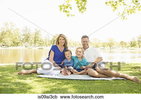 Happy family at lakeside, Newport Beach, California, USA View Large Photo Image Stock Image - Happy family at lakeside, Newport Beach, California, USA. Fotosearch
