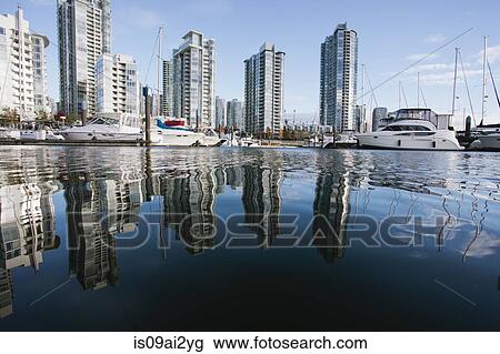 Marina by skyscrapers, Vancouver, Canada View Large Photo Image Stock Image - Marina by skyscrapers, Vancouver, Canada. Fotosearch