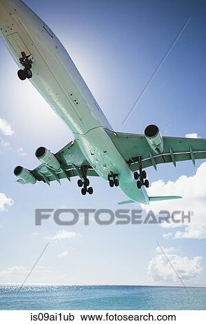Plane landing, Mullet Bay, St Maarten Island, Netherlands View Large Photo Image Stock Image - Plane landing, Mullet Bay, St Maarten Island, Netherlands. Fotosearch