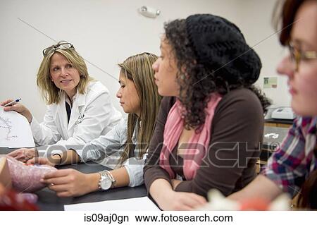Biology students in classroom with teacher View Large Photo Image Picture - Biology students in classroom with teacher. Fotosearch