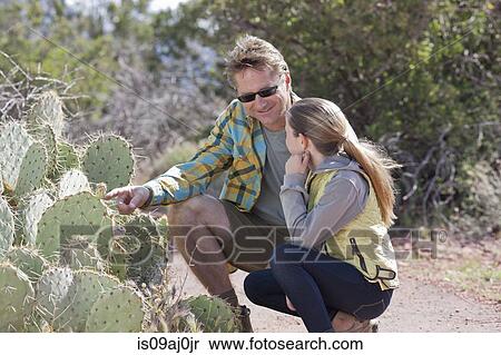 Father and daughter looking at cacti whilst out hiking, Sedona, Arizona, USA View Large Photo Image Stock Photography - Father and daughter looking at cacti whilst out hiking, Sedona, Arizona, USA. Fotosearch