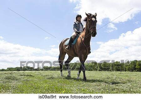 Horse rider on horse View Large Photo Image Stock Photograph - Horse rider on horse. Fotosearch