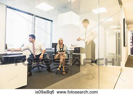 Male and female business lawyers meeting in office View Large Photo Image Stock Photograph - Male and female business lawyers meeting in office. Fotosearch