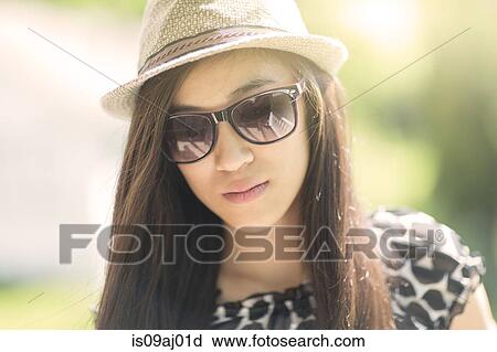 Stock Image - Portrait of teenage girl. Fotosearch