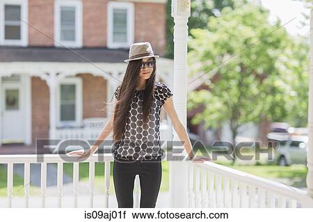 Stock Image - Portrait of teenage girl. Fotosearch