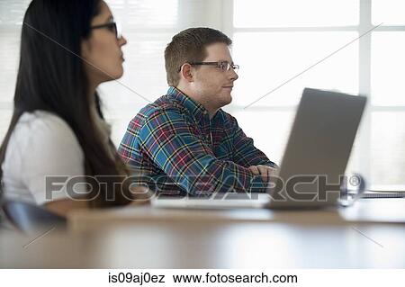 Students in lesson with laptop View Large Photo Image Stock Photo - Students in lesson with laptop. Fotosearch