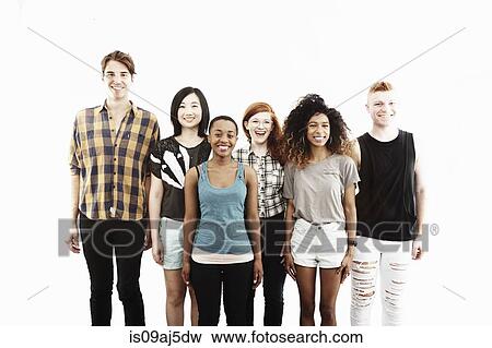 Formal studio portrait of six young adult friends View Large Photo Image Stock Photo - Formal studio portrait of six young adult friends. Fotosearch