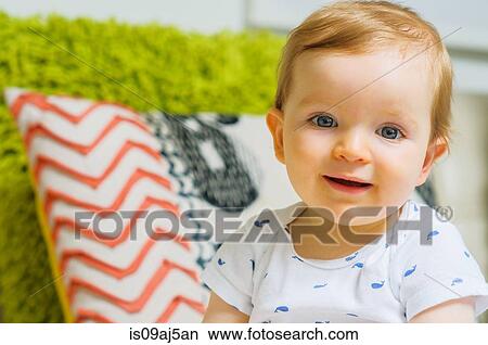 Portrait of baby girl in garden View Large Photo Image Picture - Portrait of baby girl in garden. Fotosearch
