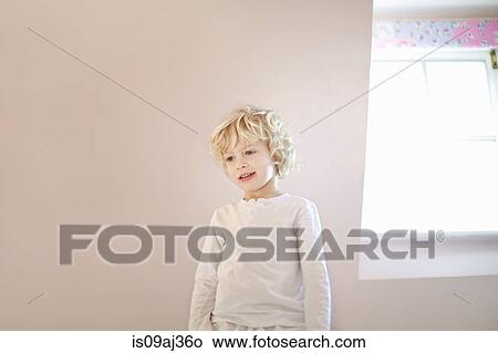 Portrait of four year old boy in bedroom View Large Photo Image Picture - Portrait of four year old boy in bedroom. Fotosearch