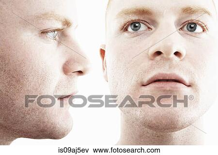 Two time multi exposure of face and profile of young man View Large Photo Image Stock Photo - Two time multi exposure of face and profile of young man. Fotosearch