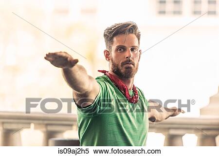 Young adult man in yoga position View Large Photo Image Stock Photography - Young adult man in yoga position. Fotosearch