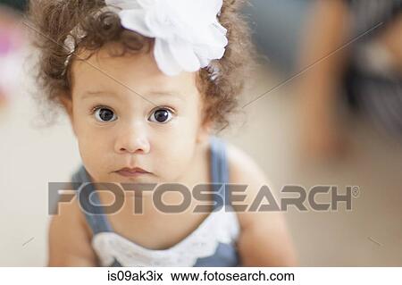 Portrait of baby girl View Large Photo Image Stock Photo - Portrait of baby girl. Fotosearch
