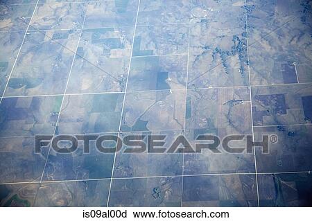 Aerial view over fields View Large Photo Image Stock Image - Aerial view over fields. Fotosearch