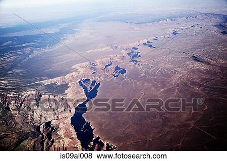 Stock Photo - Aerial view over landscape. Fotosearch