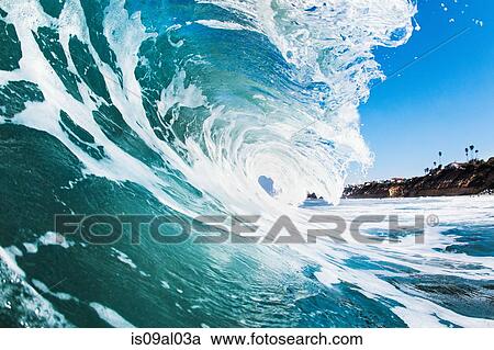 Close up of rolling wave and foamy sea View Large Photo Image Stock Image - Close up of rolling wave and foamy sea. Fotosearch