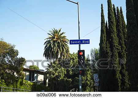Stock Photograph - Sunset Boulevard. Fotosearch