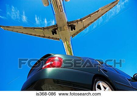 Car and aeroplane View Large Photo Image Stock Photograph - Car and aeroplane. Fotosearch