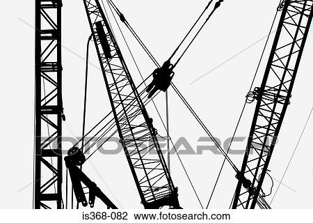 Cranes in silhouette View Large Photo Image Stock Image - Cranes in silhouette. Fotosearch