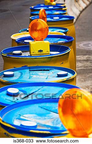 Stock Image - Drum barrier. Fotosearch