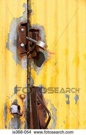 Locked metal gate View Large Photo Image Picture - Locked metal gate. Fotosearch