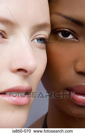 Stock Image - Portrait of two women. Fotosearch