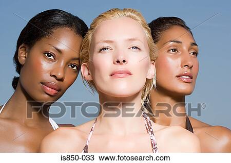 Three young women View Large Photo Image Stock Image - Three young women. Fotosearch