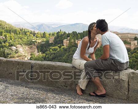 Couple kissing near alhambra View Large Photo Image Stock Image - Couple kissing near alhambra. Fotosearch