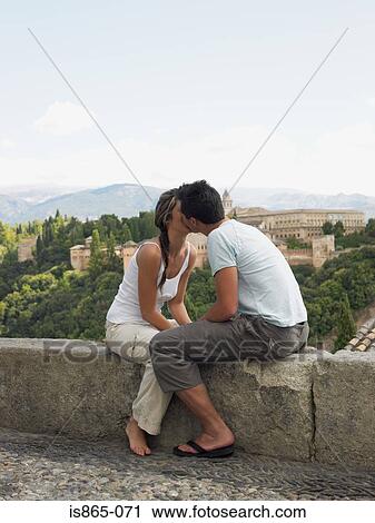 Couple kissing near alhambra View Large Photo Image Stock Image - Couple kissing near alhambra. Fotosearch