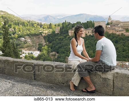 Couple near alhambra View Large Photo Image Stock Image - Couple near alhambra. Fotosearch