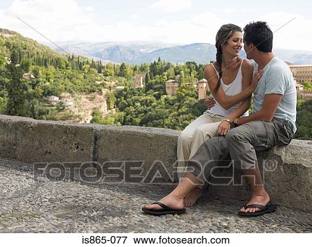 Couple near alhambra View Large Photo Image Stock Photo - Couple near alhambra. Fotosearch