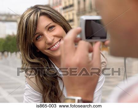 Woman having her picture taken View Large Photo Image Stock Image - Woman having her picture taken. Fotosearch