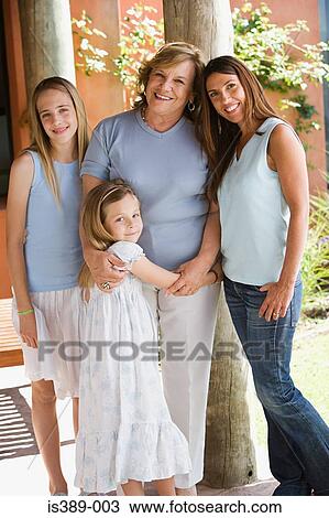 Stock Image - Four female family members. Fotosearch
