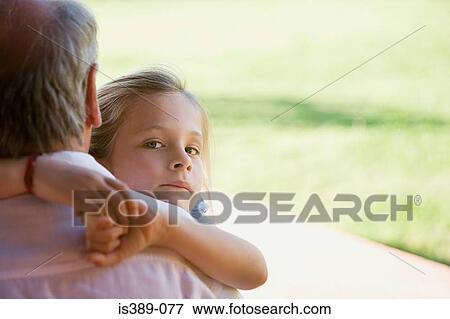 Stock Photo - Grandfather and granddaughter. Fotosearch