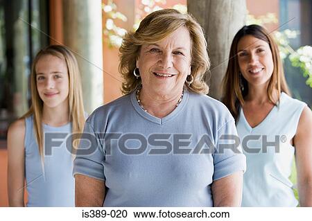 Stock Image - Three generations of females. Fotosearch