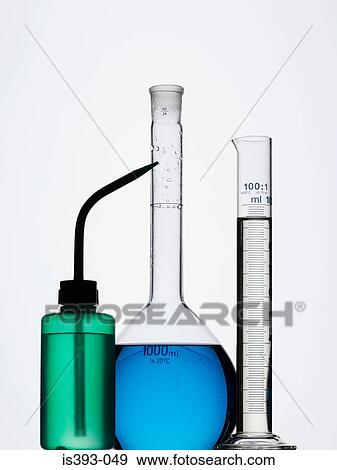 Bottle and volumetric flasks View Large Photo Image Stock Photo - Bottle and volumetric flasks. Fotosearch