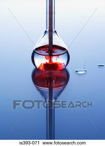 Liquid in a scientific flask View Large Photo Image Stock Image - Liquid in a scientific flask. Fotosearch