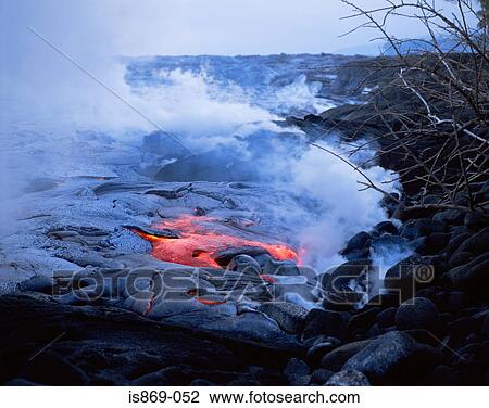 Lava flow of kilauea volcano View Large Photo Image Stock Image - Lava flow of kilauea volcano. Fotosearch