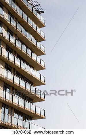 Stock Image - Apartment building with balconies. Fotosearch
