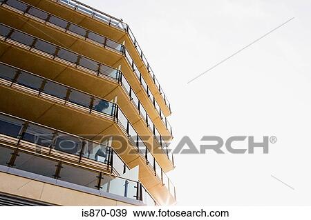 Apartment building with balconies View Large Photo Image Stock Photo - Apartment building with balconies. Fotosearch