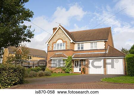 Detached house View Large Photo Image Stock Photo - Detached house. Fotosearch
