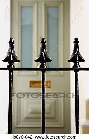 Railings outside a house View Large Photo Image Stock Image - Railings outside a house. Fotosearch
