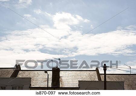 Roofs of houses View Large Photo Image Stock Photo - Roofs of houses. Fotosearch